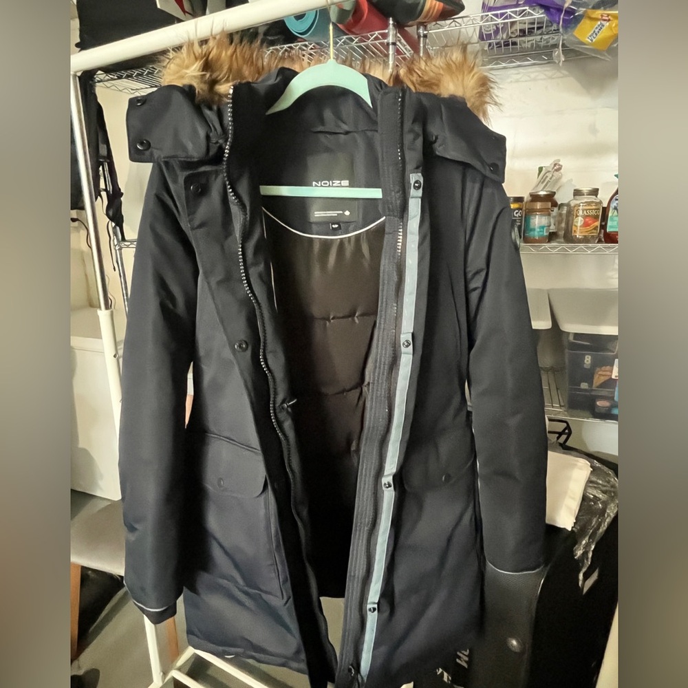 warm puff cruelty free jacket. goes to knees